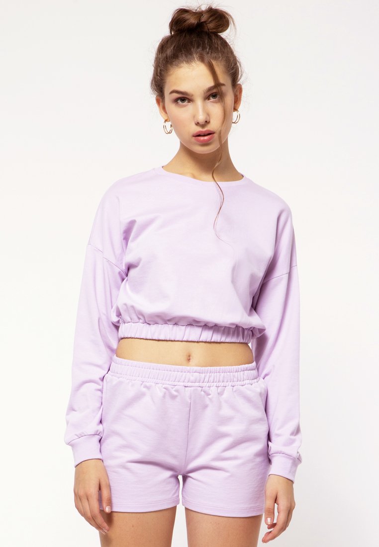 Elastic Crop Sweatshirt