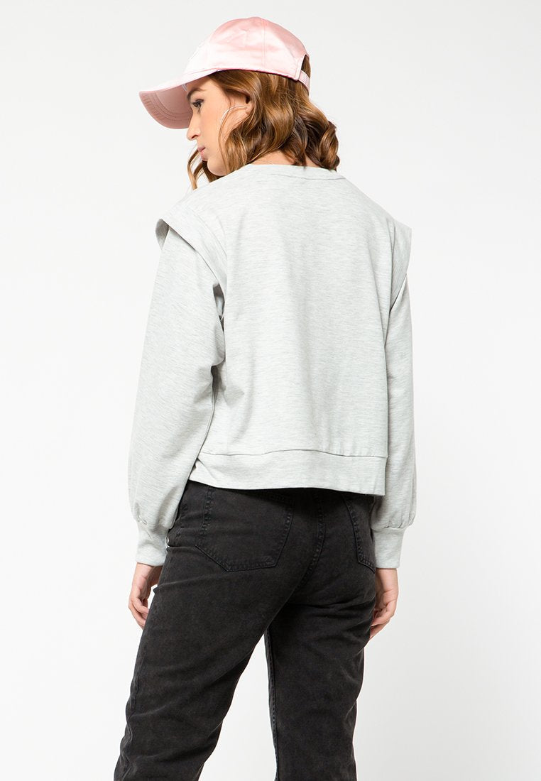 Sweatshirt with Layered Shoulder