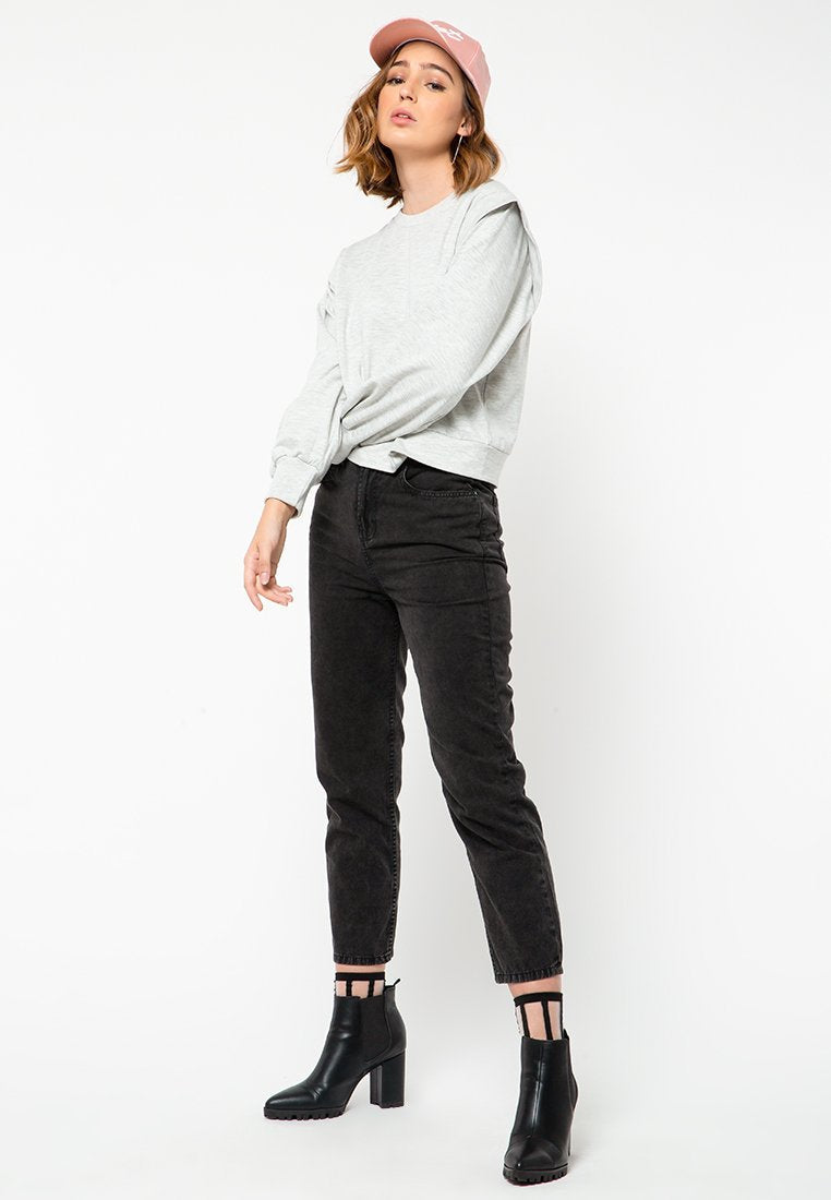Sweatshirt with Layered Shoulder