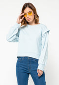 Sweatshirt with Layered Shoulder