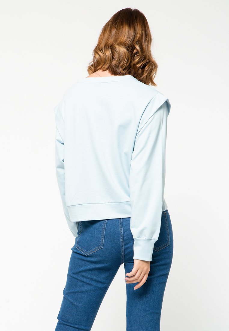 Sweatshirt with Layered Shoulder
