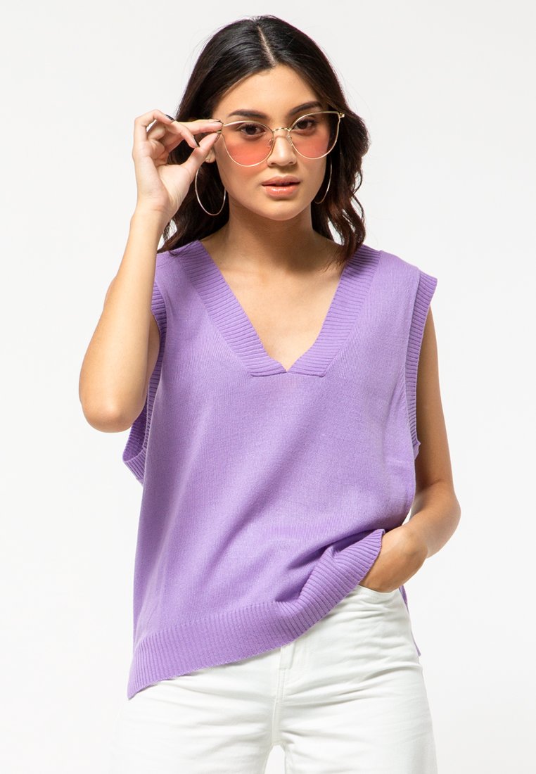 V-Neck Vest Sweater