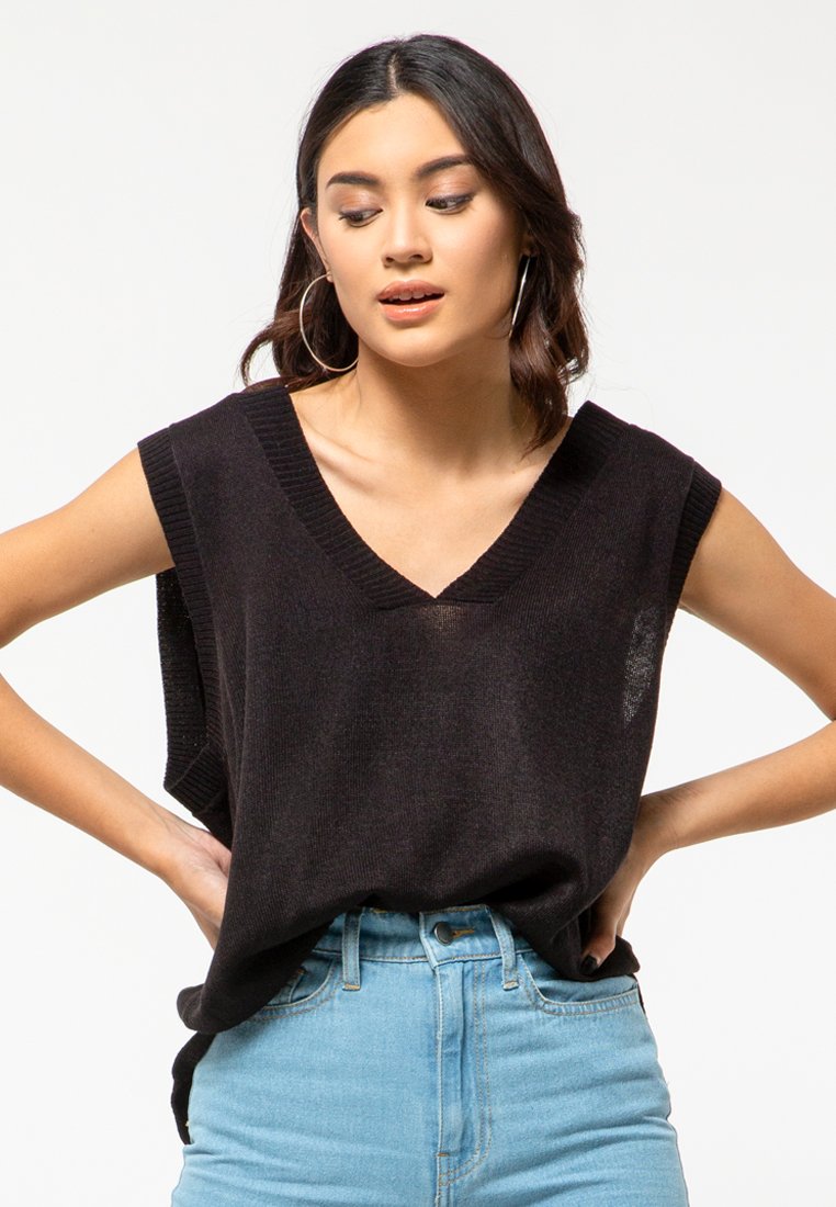 V-Neck Vest Sweater