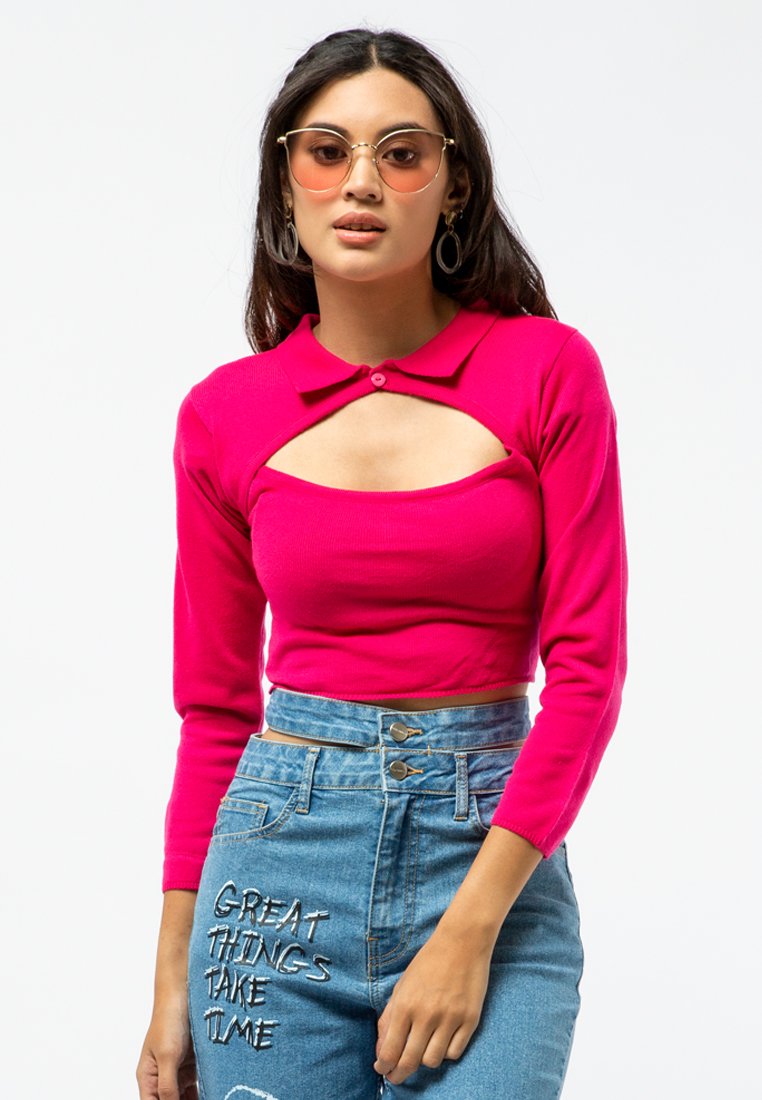 Cut Out Polo Top
