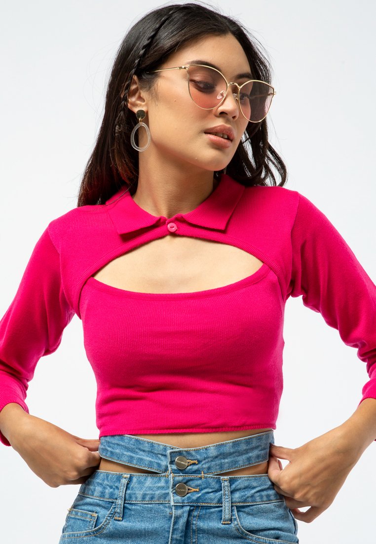 Cut Out Polo Top