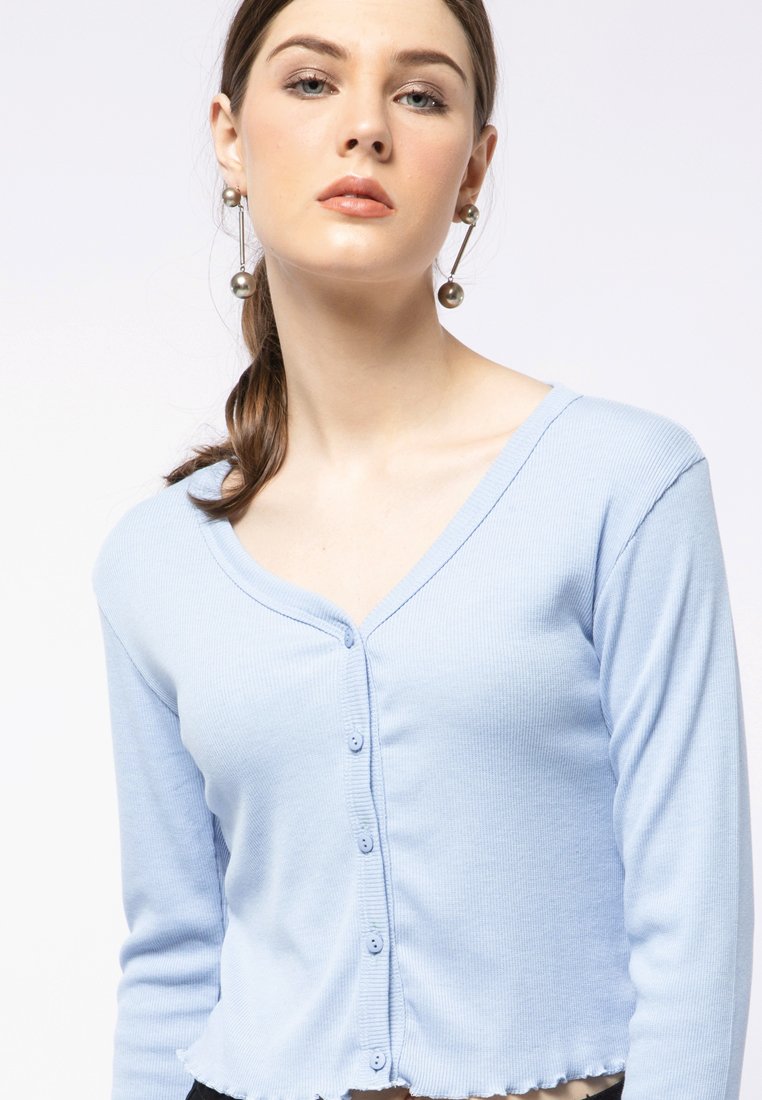 Long Sleeve Rib Cropped Top