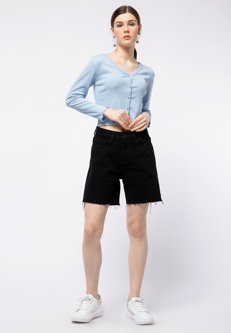 Long Sleeve Rib Cropped Top