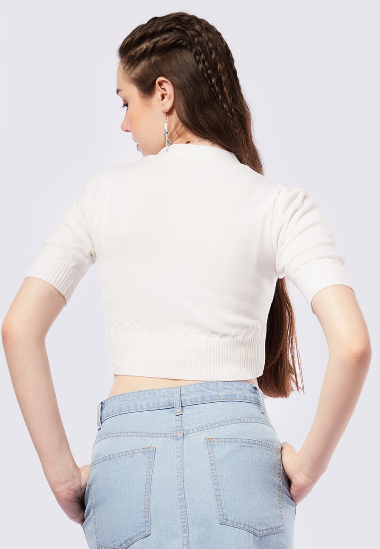 Floral Embroidery Short Sleeve Top