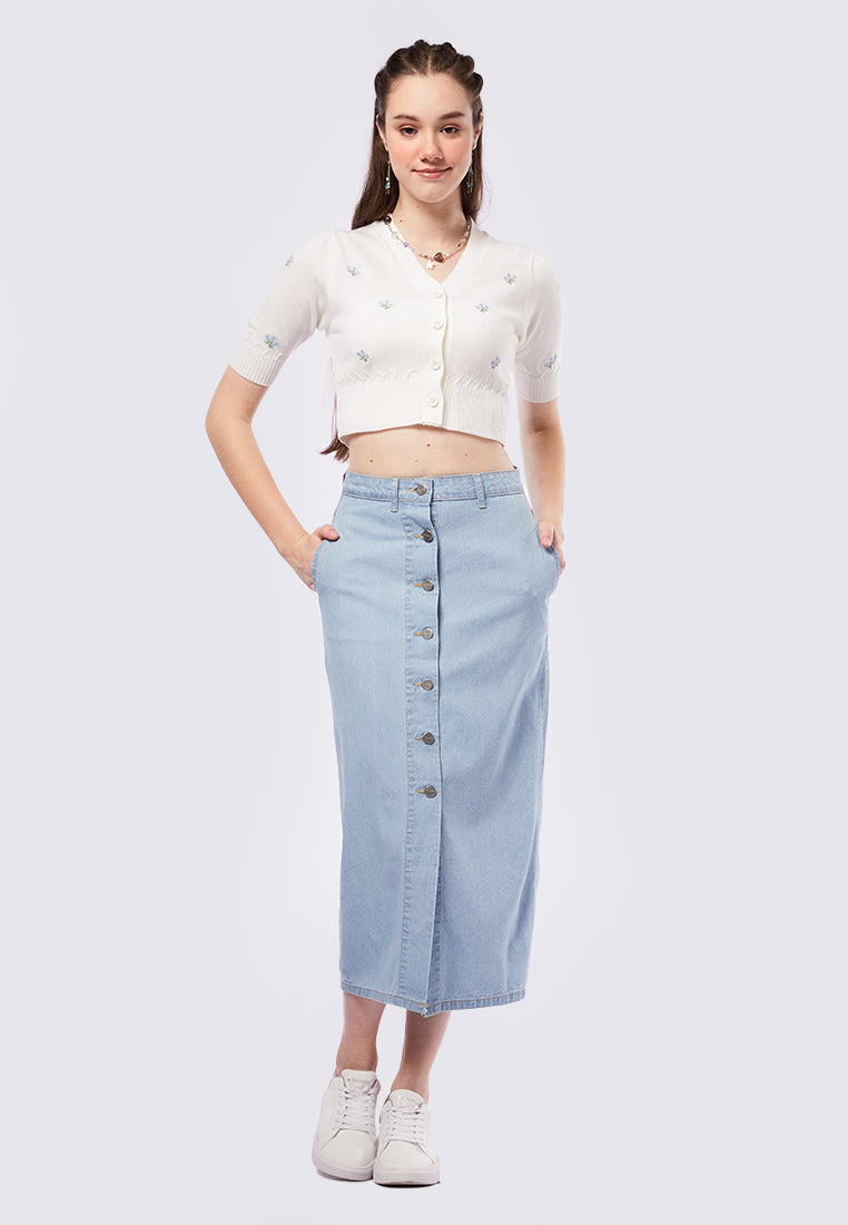 Floral Embroidery Short Sleeve Top