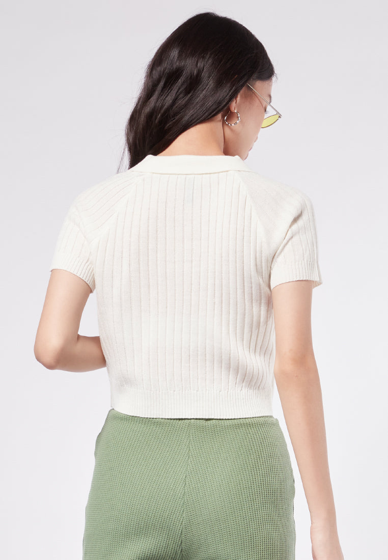 Raglan Short Sleeve Polo Top