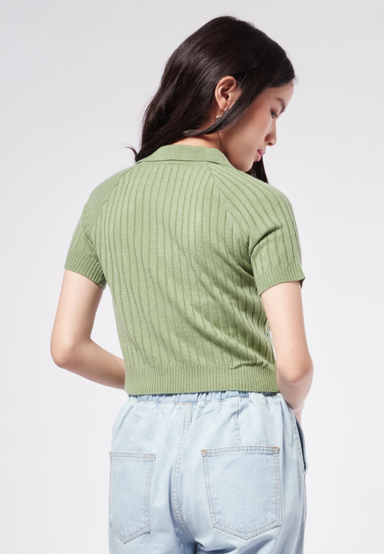 Raglan Short Sleeve Polo Top