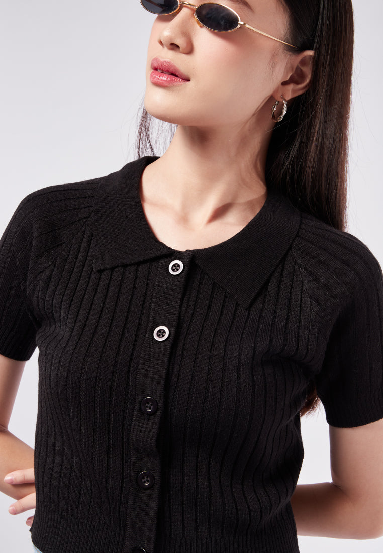 Raglan Short Sleeve Polo Top