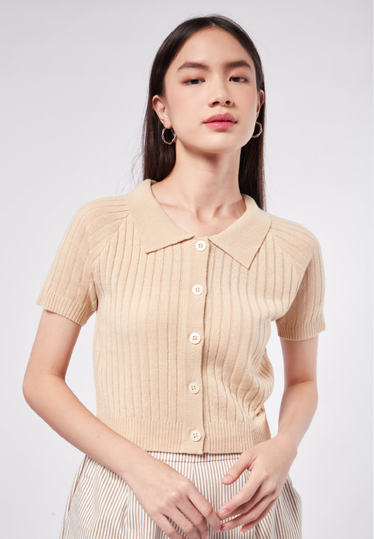 Raglan Short Sleeve Polo Top