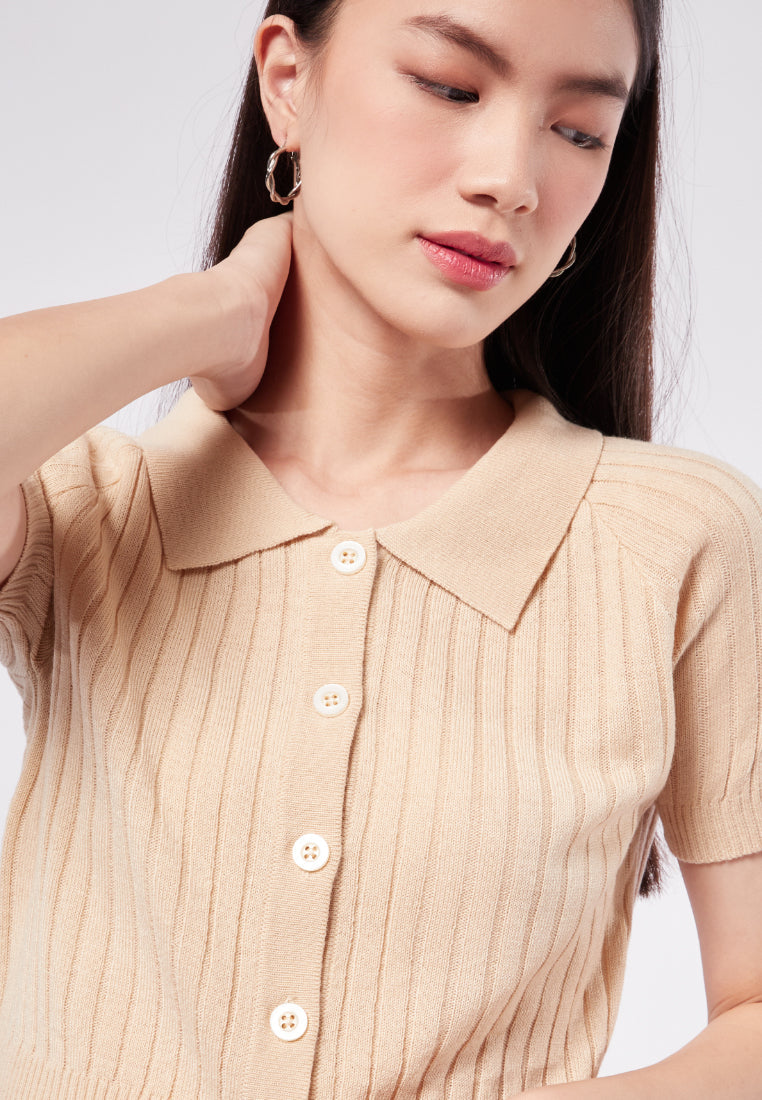 Raglan Short Sleeve Polo Top