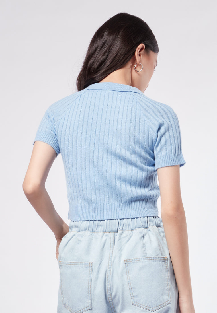 Raglan Short Sleeve Polo Top