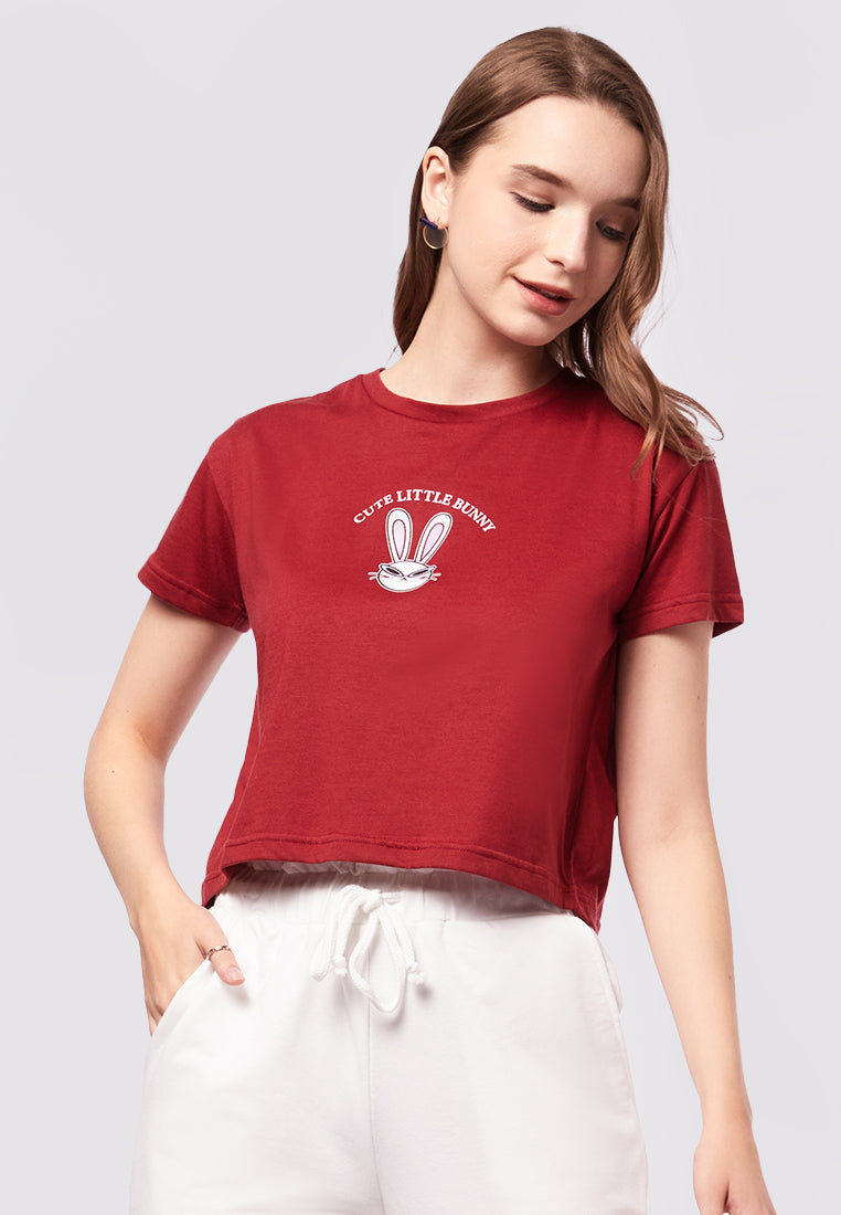 Short Sleeve Graphic Crop T-Shirt