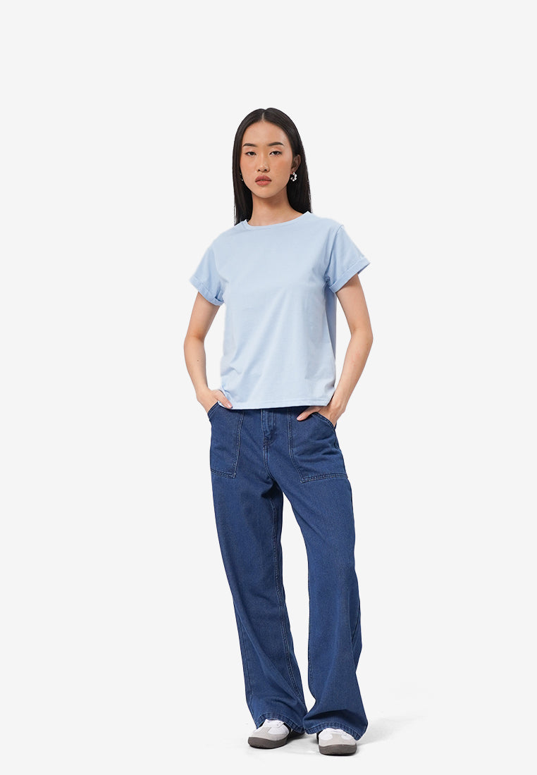 Short Sleeve Roll Up Tee