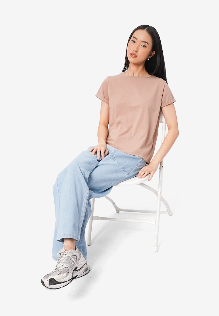 Short Sleeve Roll Up Tee