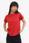 Roll Up Short Sleeve T-Shirt Red