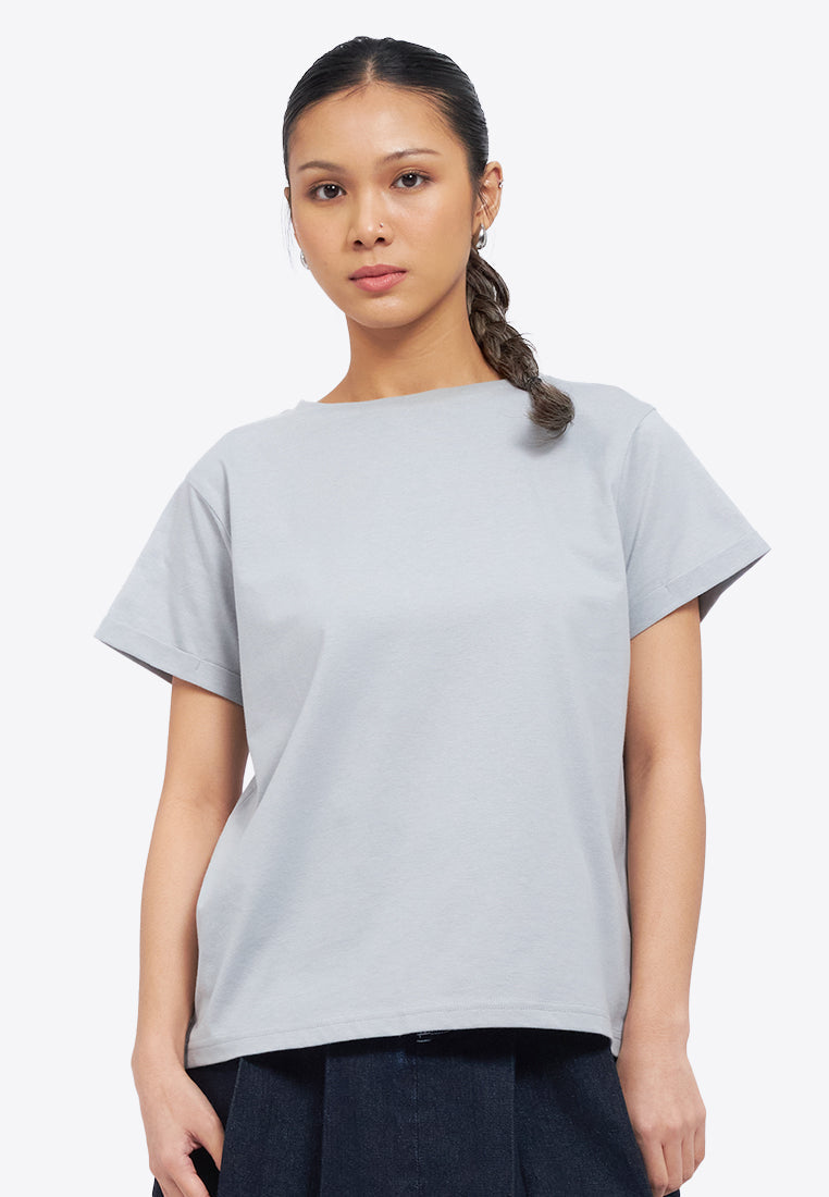 Short Sleeve Roll Up T-Shirt