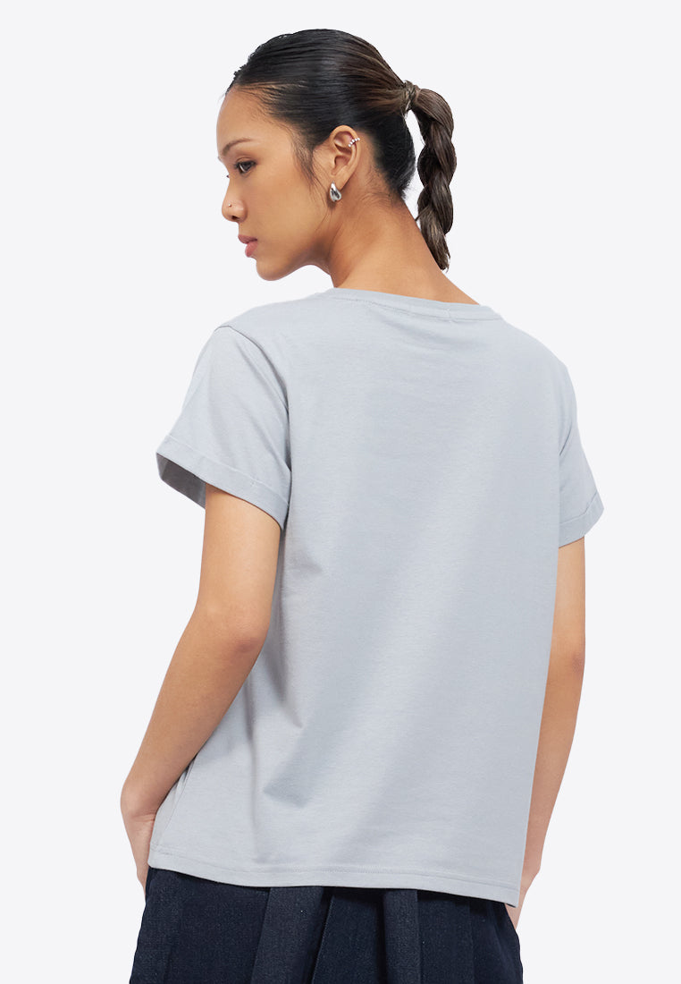 Short Sleeve Roll Up T-Shirt