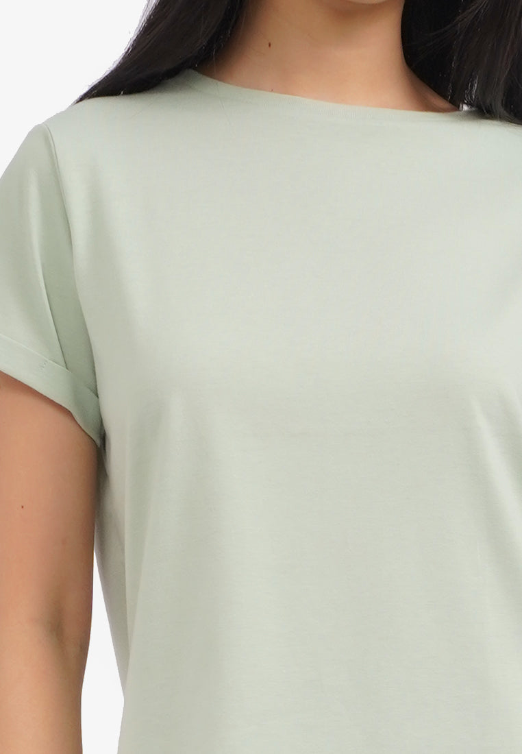 Roll Up Short Sleeve T-Shirt Sage