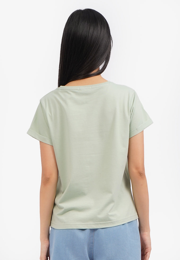Roll Up Short Sleeve T-Shirt Sage