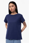 Basic Short Sleeve Loose T-Shirt Navy