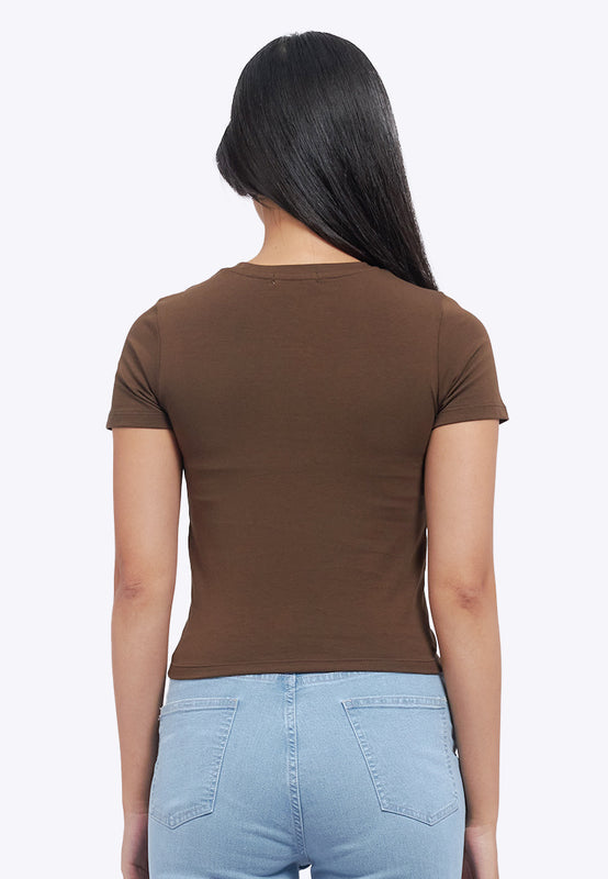 Short Sleeve Basic Fitted T-Shirt