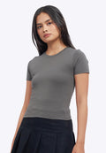Short Sleeve Basic Fitted T-Shirt