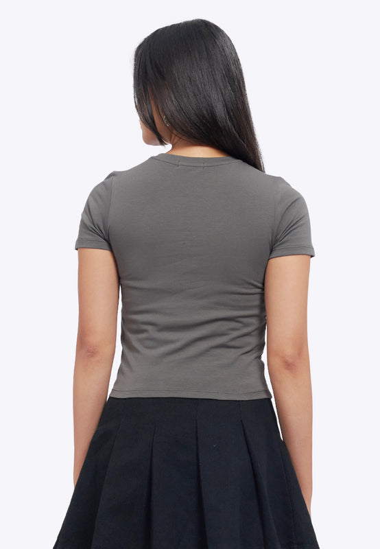 Short Sleeve Basic Fitted T-Shirt