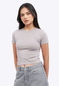 Short Sleeve Basic Fitted T-Shirt