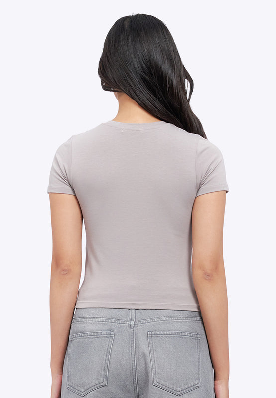 Short Sleeve Basic Fitted T-Shirt