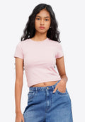 Basic Fitted Crop T-Shirt