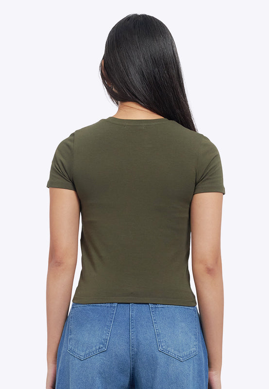 Basic Short Sleeves Fitted T-Shirt