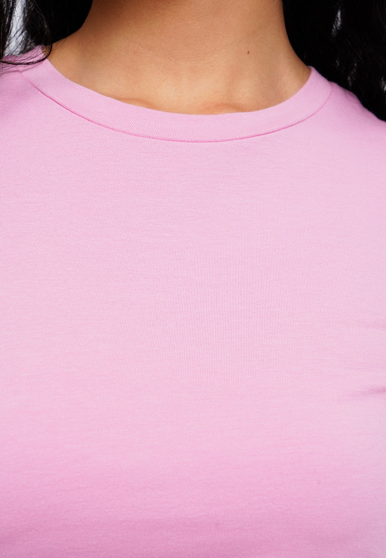 Basic Fitted Crop T-Shirt