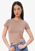 Short Sleeve Fitted Crop T-Shirt