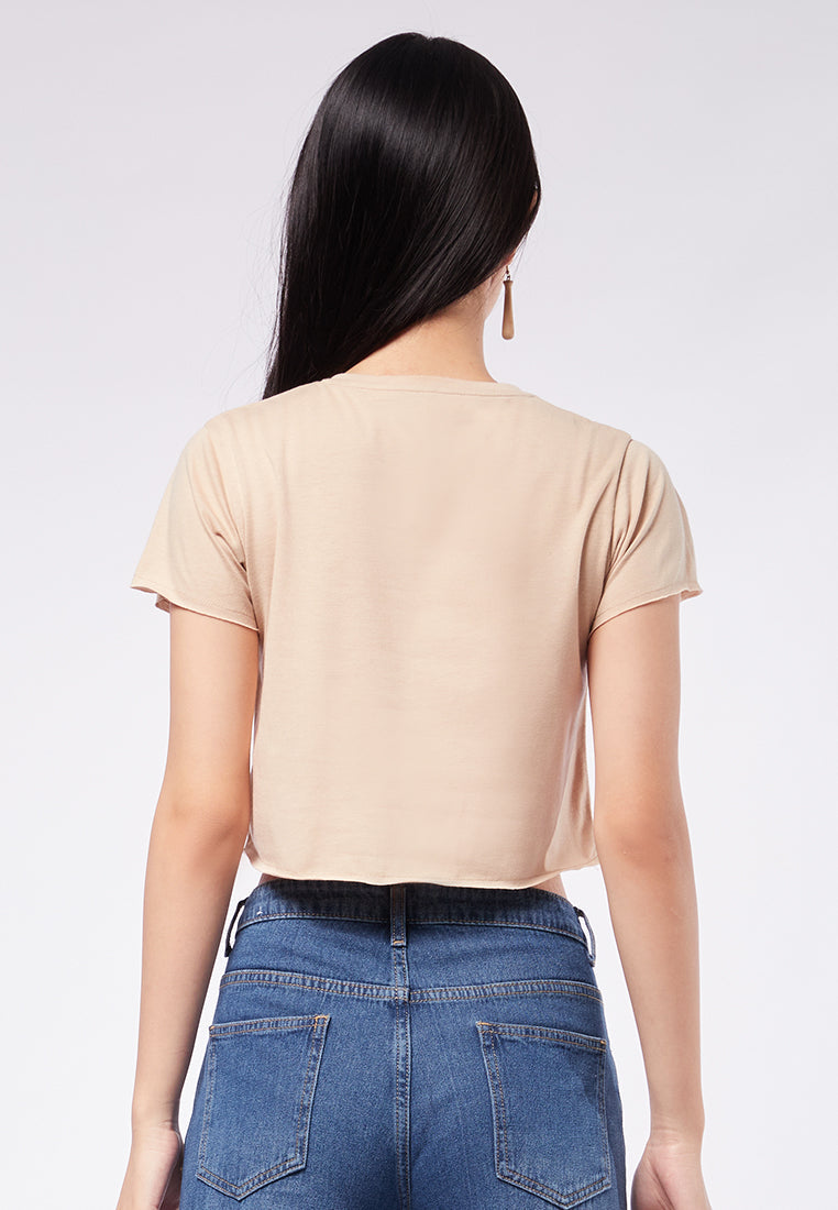 Boxy Short Sleeve Crop T-Shirt