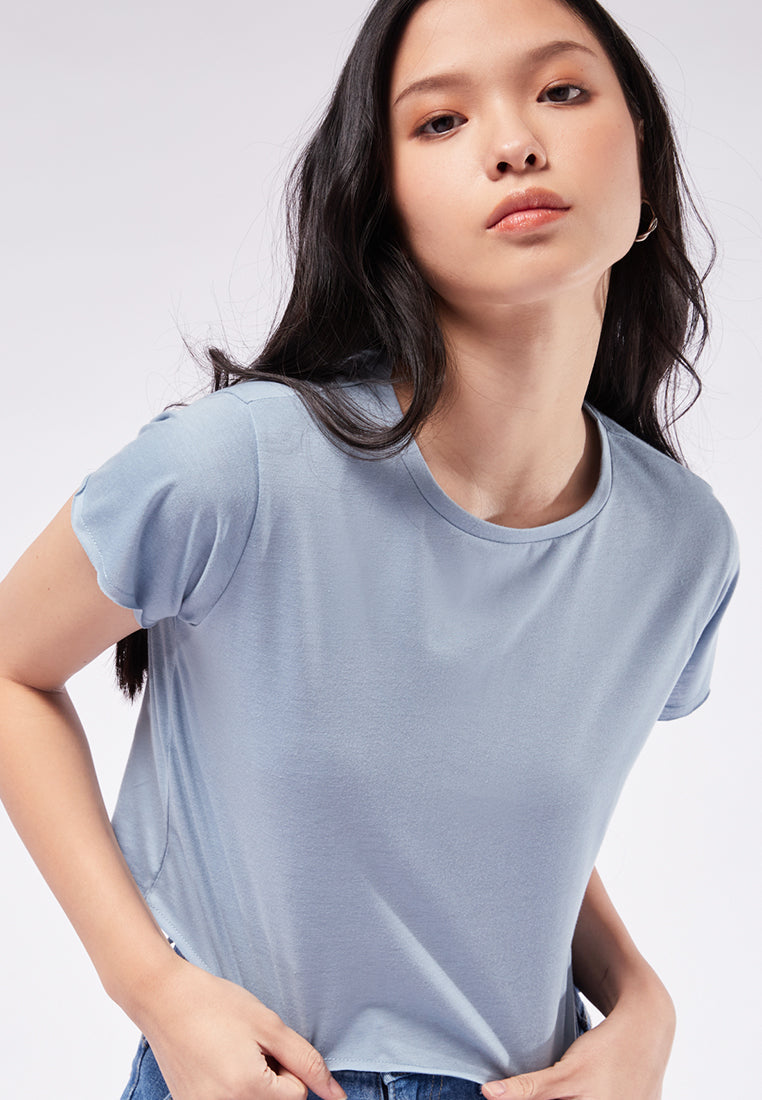 Boxy Short Sleeve Crop T-Shirt