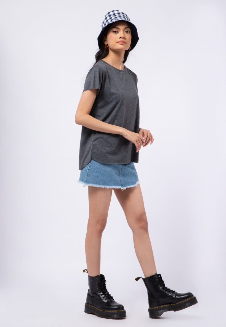 Round Neck Basic Loose T-shirt
