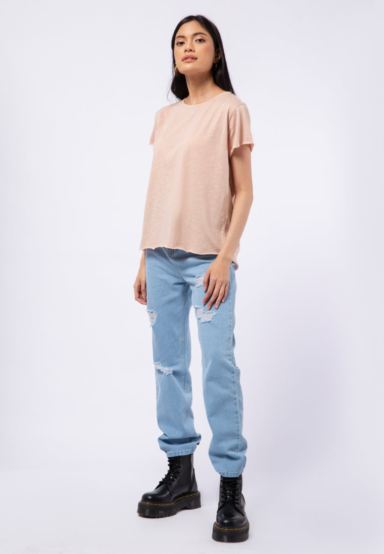 Round Neck Basic Loose T-shirt