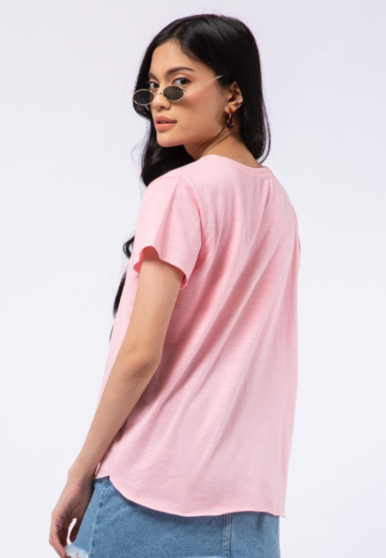 Round Neck Basic Loose T-shirt