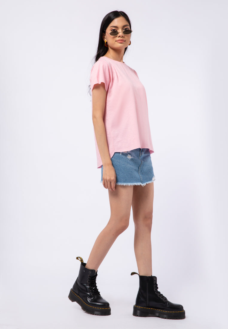 Round Neck Basic Loose T-shirt