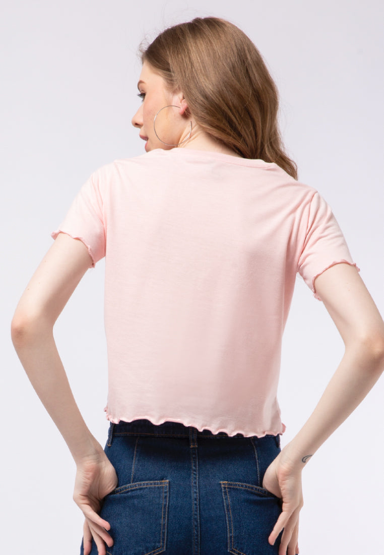 Graphic Short Sleeve Crop T-shirt