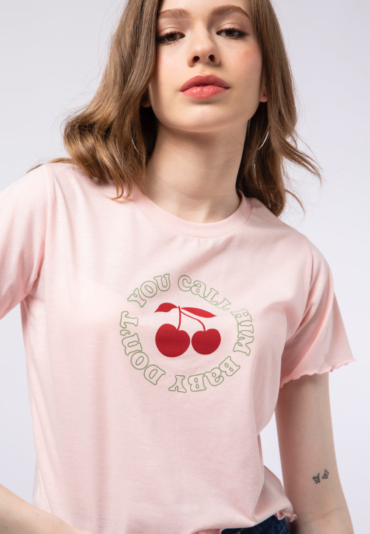 Graphic Short Sleeve Crop T-shirt