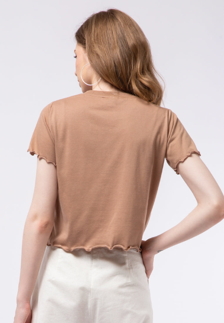 Graphic Short Sleeve Crop T-shirt