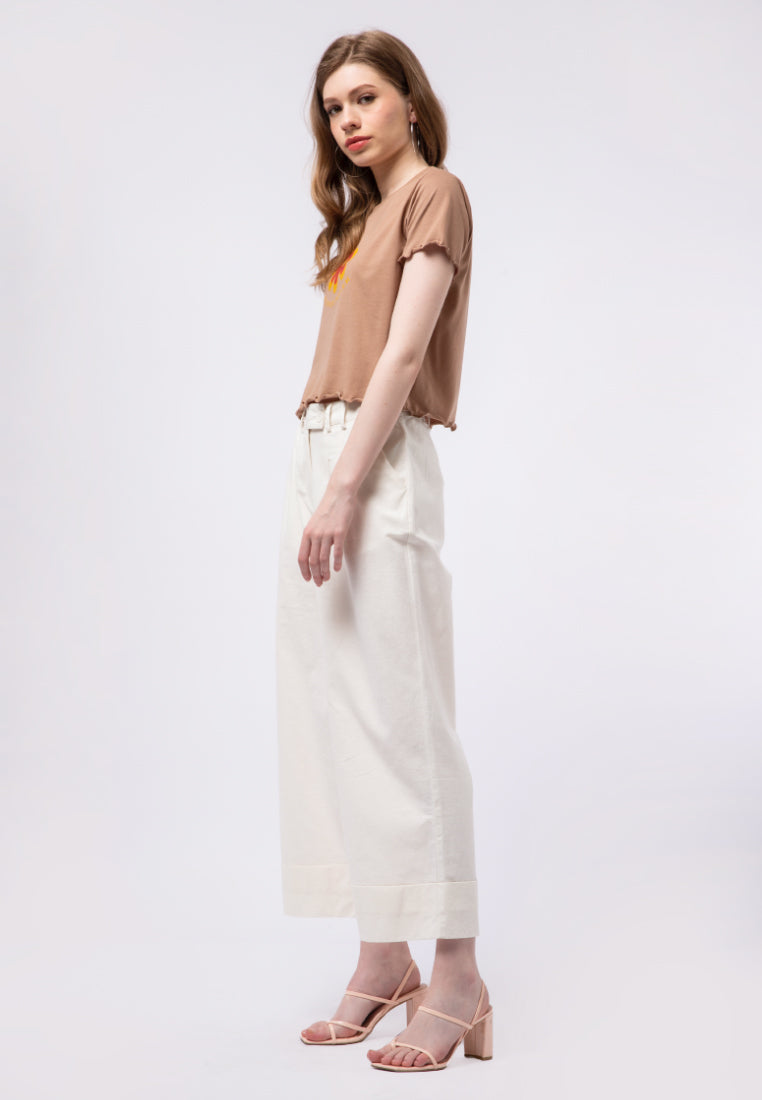 Graphic Short Sleeve Crop T-shirt