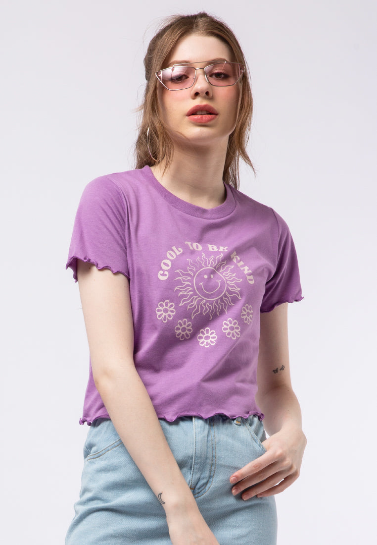 Graphic Short Sleeve Crop T-shirt