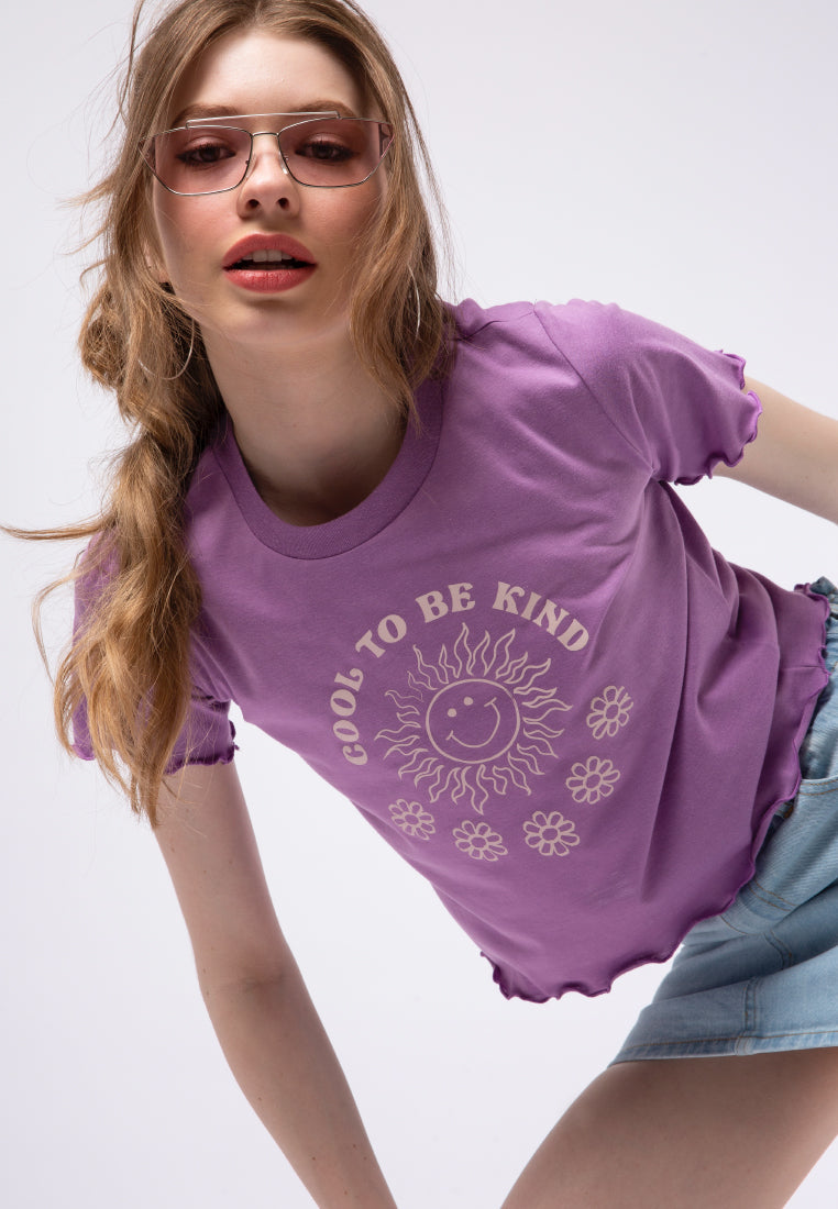 Graphic Short Sleeve Crop T-shirt