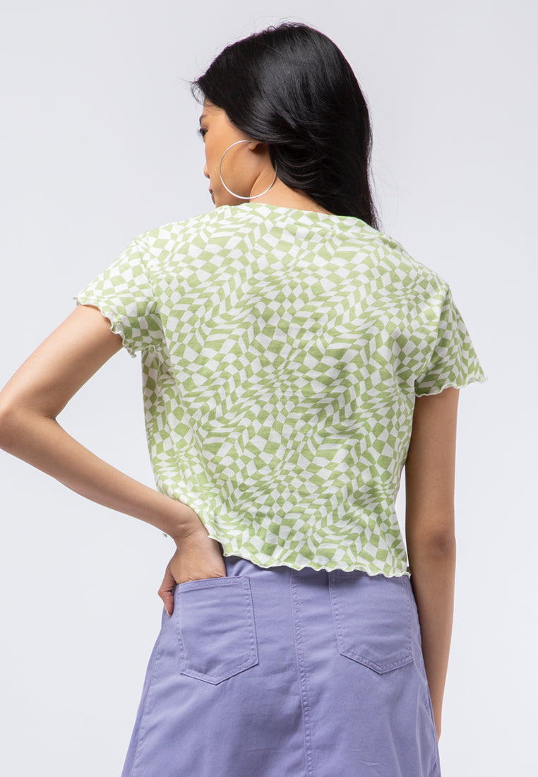 Button Up Printed T-shirt